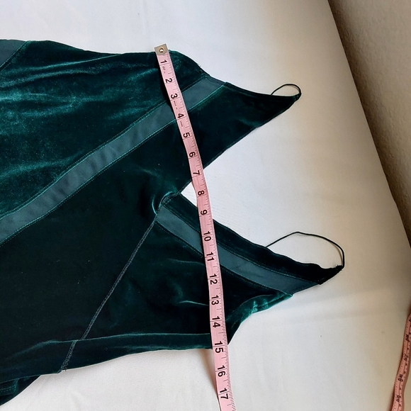 Free People Spliced Forest Green Velvet Maxi Dress - Picture 12 of 13